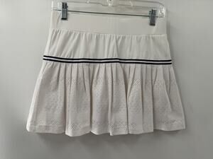 L'Etoile Sport Women’s Pleated Stretch Knit Skort White Size Medium Tennis Golf